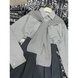  Set váy áo sơ mi kèm khắn quàng B87 