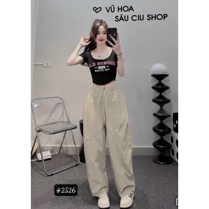  Quần xuông ống rộng B89 