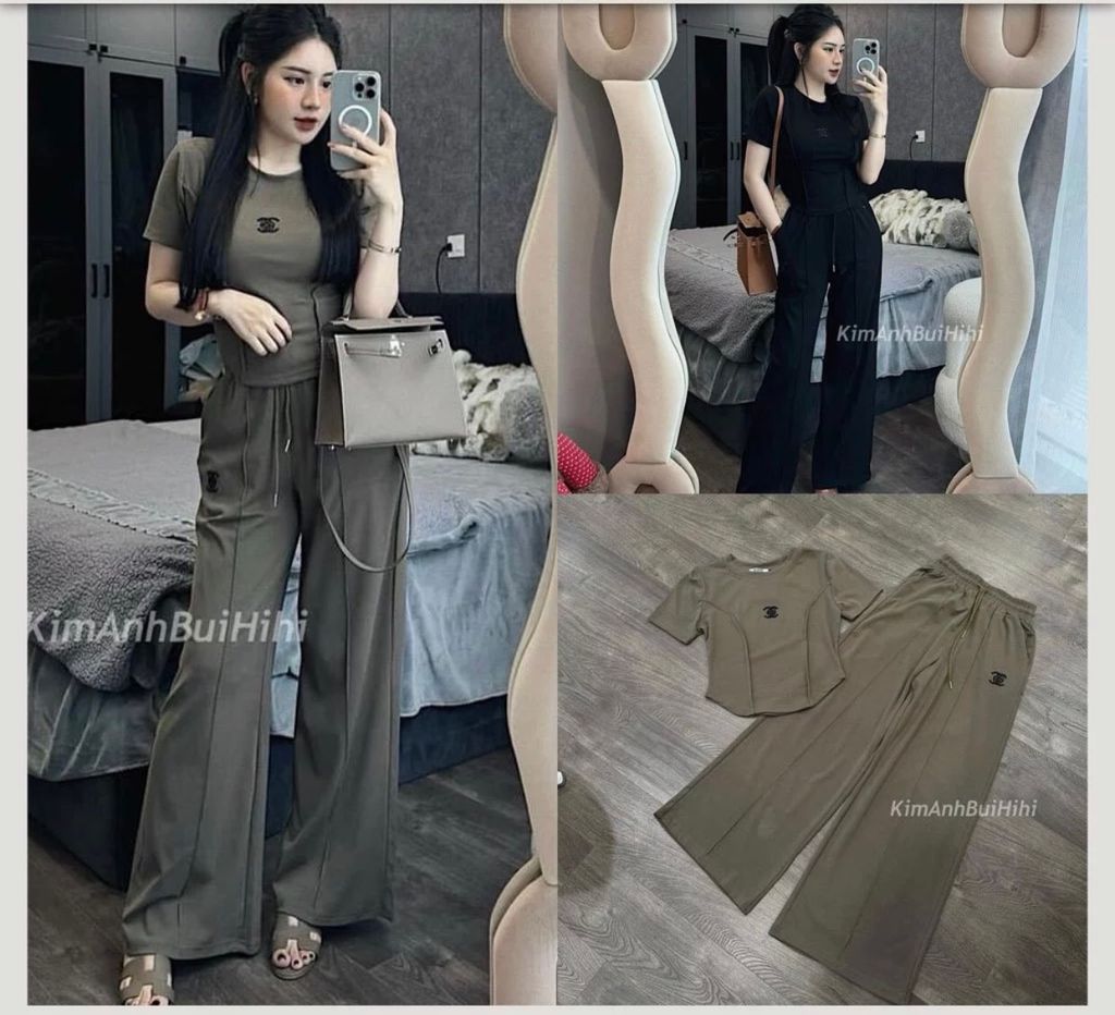  Bộ Chanel quần dài ống xuông C70 