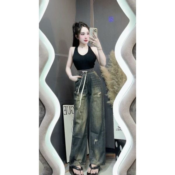  Quần bò ống xuông B82 