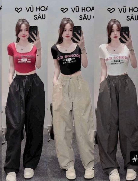  Quần xuông ống rộng B89 