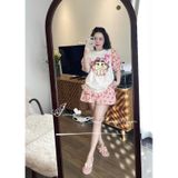  Set bộ ngủ quần phồng Cô bé cute E106 