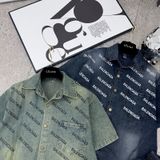  K70-Bộ đùi jean chữ Balen 2 màu cho nữ 