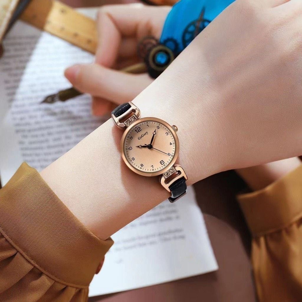  Đồng hồ nâu dây quai da B79 