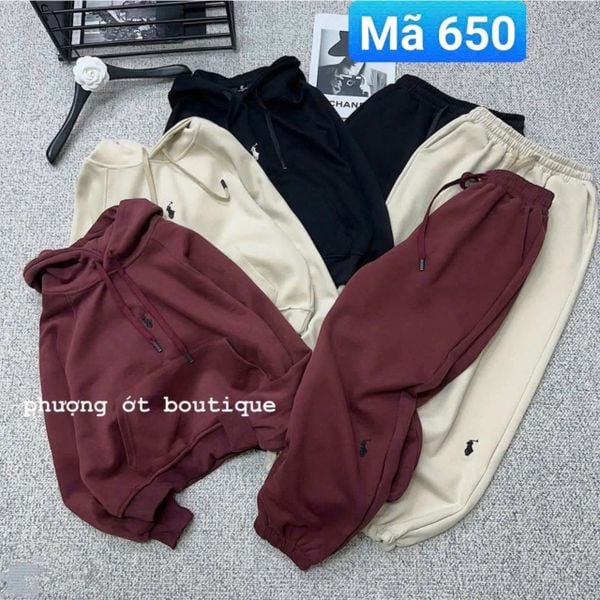  Set nỉ có mũ thêu - G16 