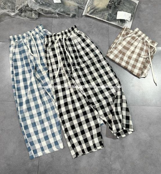  K97-quần kẻ dáng thụng hot hit 