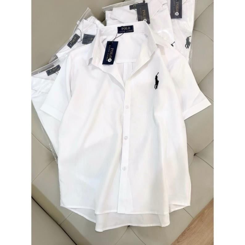  Áo sơ mi thêu ngựa dáng vừa E48 