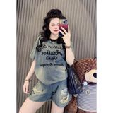  Set bò áo chữ quần rách B11 