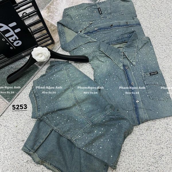  B94-Áo bò nữ cộc tay đính đá bling siêu xinh hàng qc 