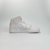  NIKE AIR JORDAN 1 MID TRIPLE WHITE 554725-136 