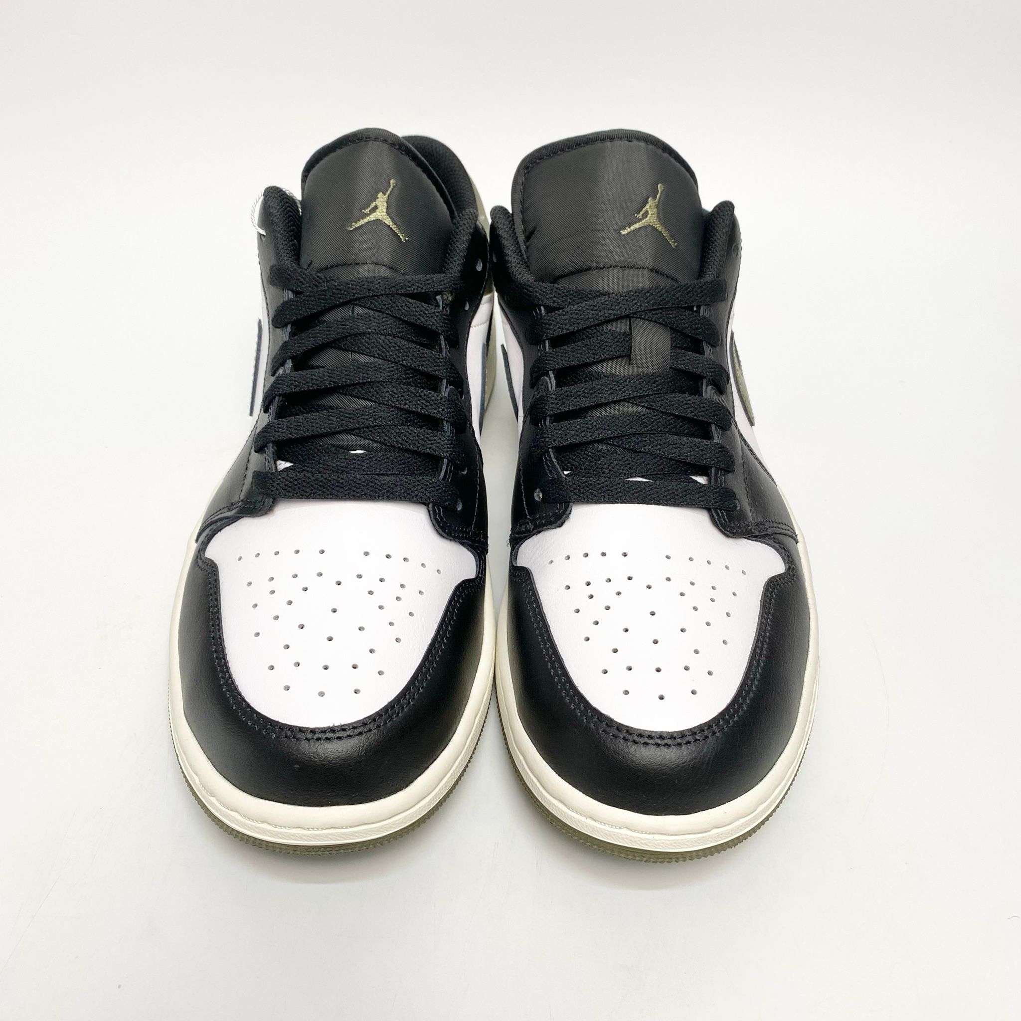  NIKE AIR JORDAN 1 LOW BLACK TOE MEDIUM OLIVE 553558-092 