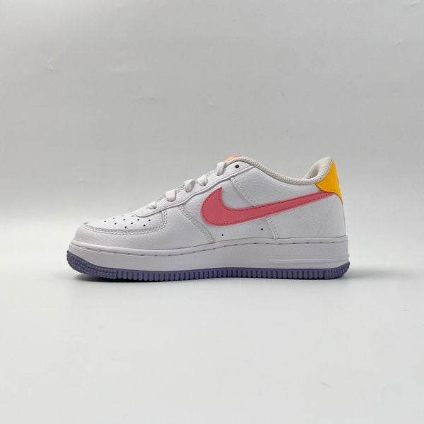  NIKE AIR FORCE 1 LOW CORAL CHALK LASER ORANGE (GS) - DV7762-100 