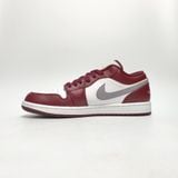  NIKE AIR JORDAN 1 LOW WHITE BORDEAUX 553558-615 