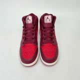  NIKE AIR JORDAN 1 MID SE GS RED QUILTED AV5174-600 