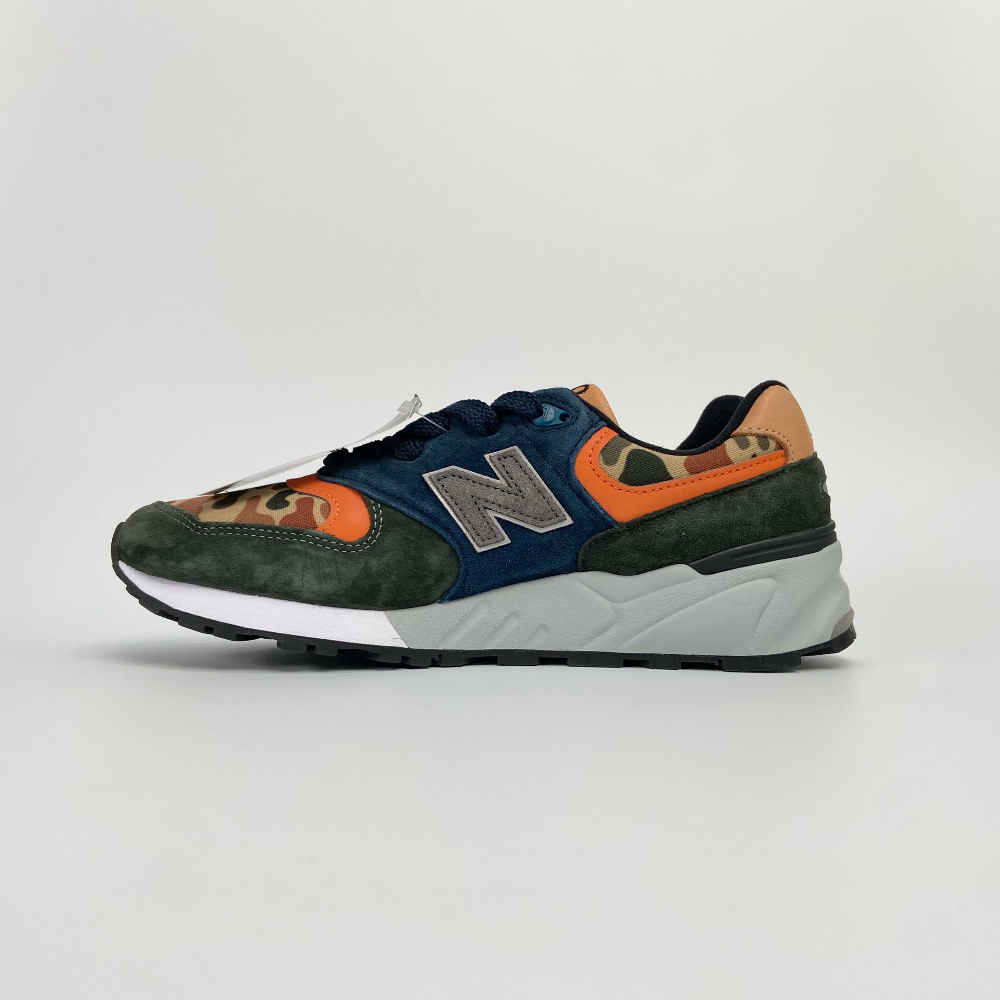 NEW BALANCE 999 MADE IN USA DUCK CAMO GREEN BLUE ORANGE