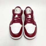  NIKE AIR JORDAN 1 LOW WHITE BORDEAUX 553558-615 