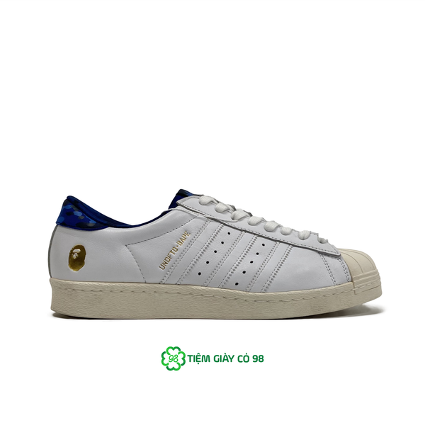  ADIDAS SUPERSTAR 80S UNDEFEATED BAPE WHITE 