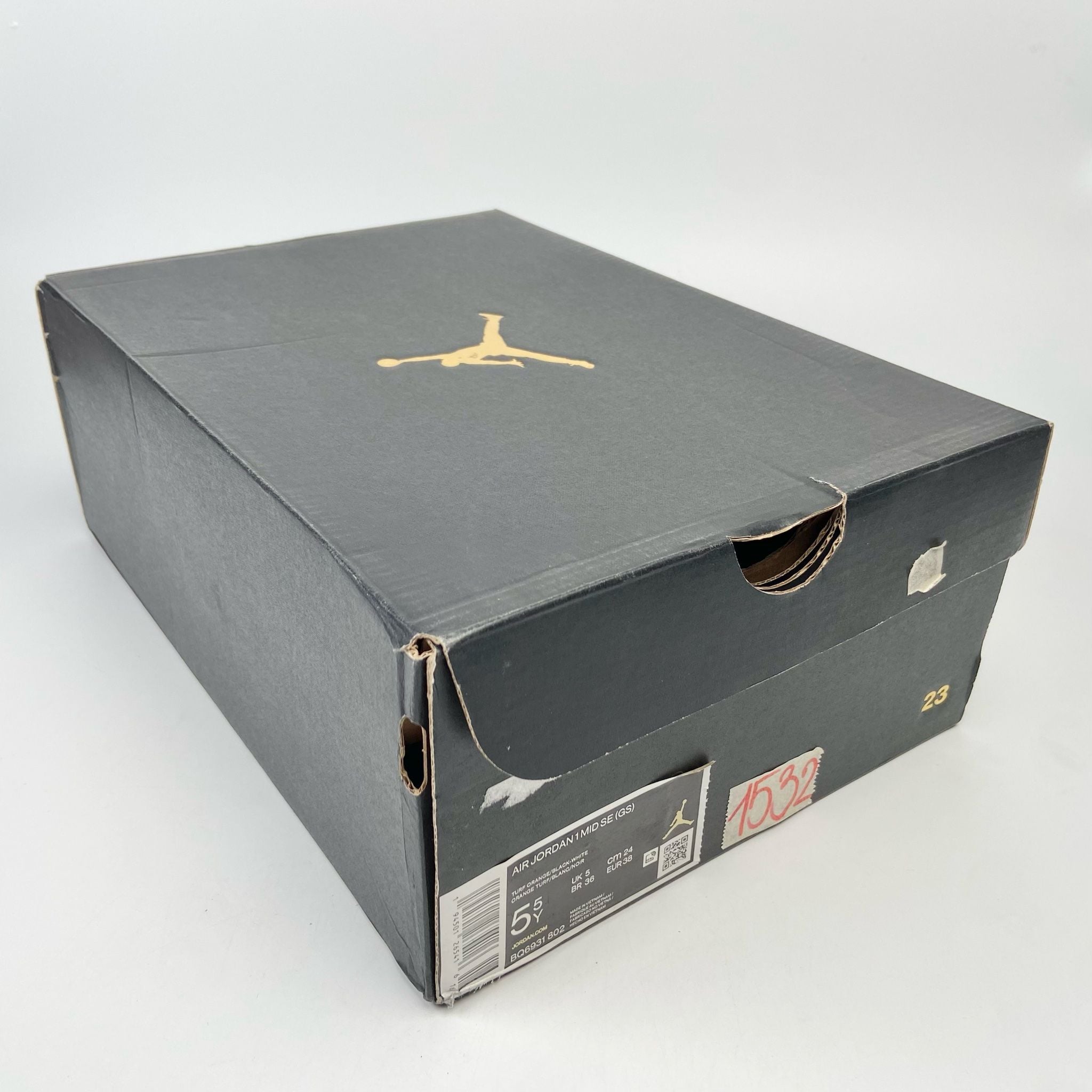  NIKE AIR JORDAN 1 MID SE TURF ORANGE BQ6931 802 