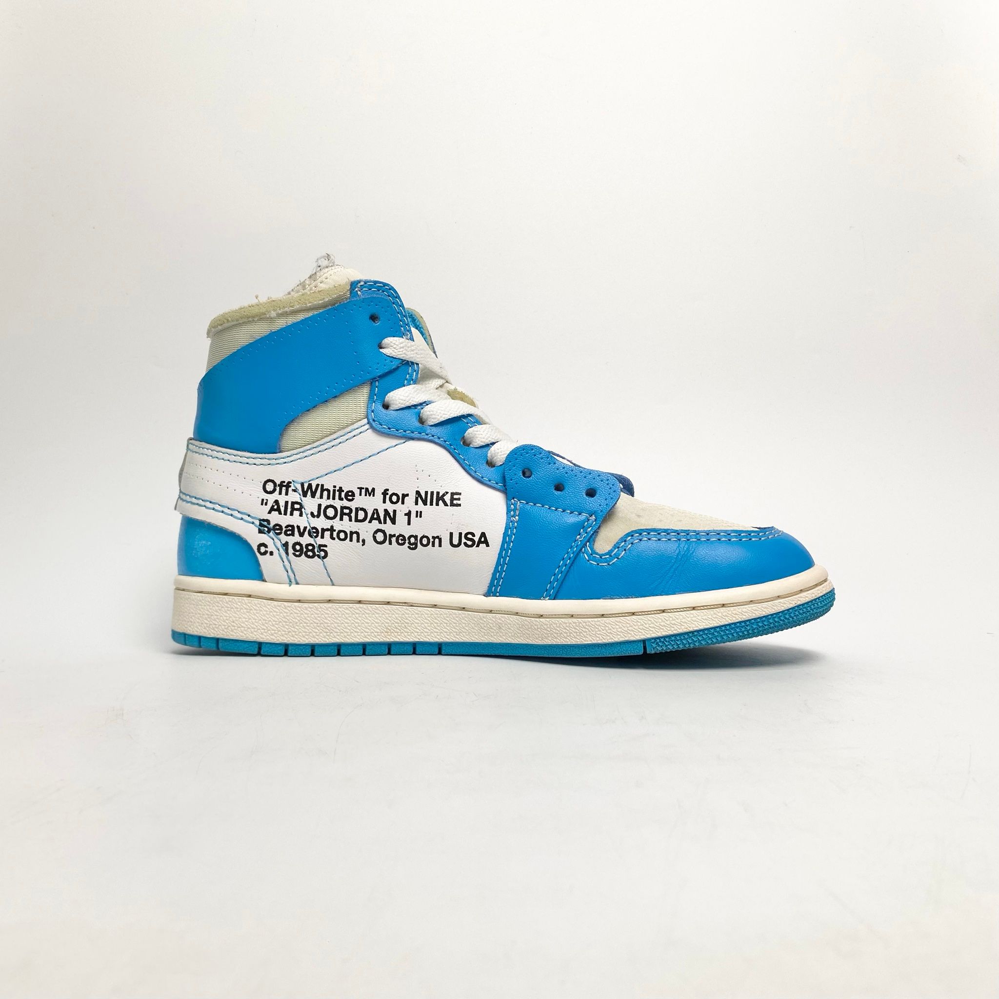  NIKE AIR JORDAN 1 X OFF-WHITE UNIVERSITY BLUE AQ0818-148 