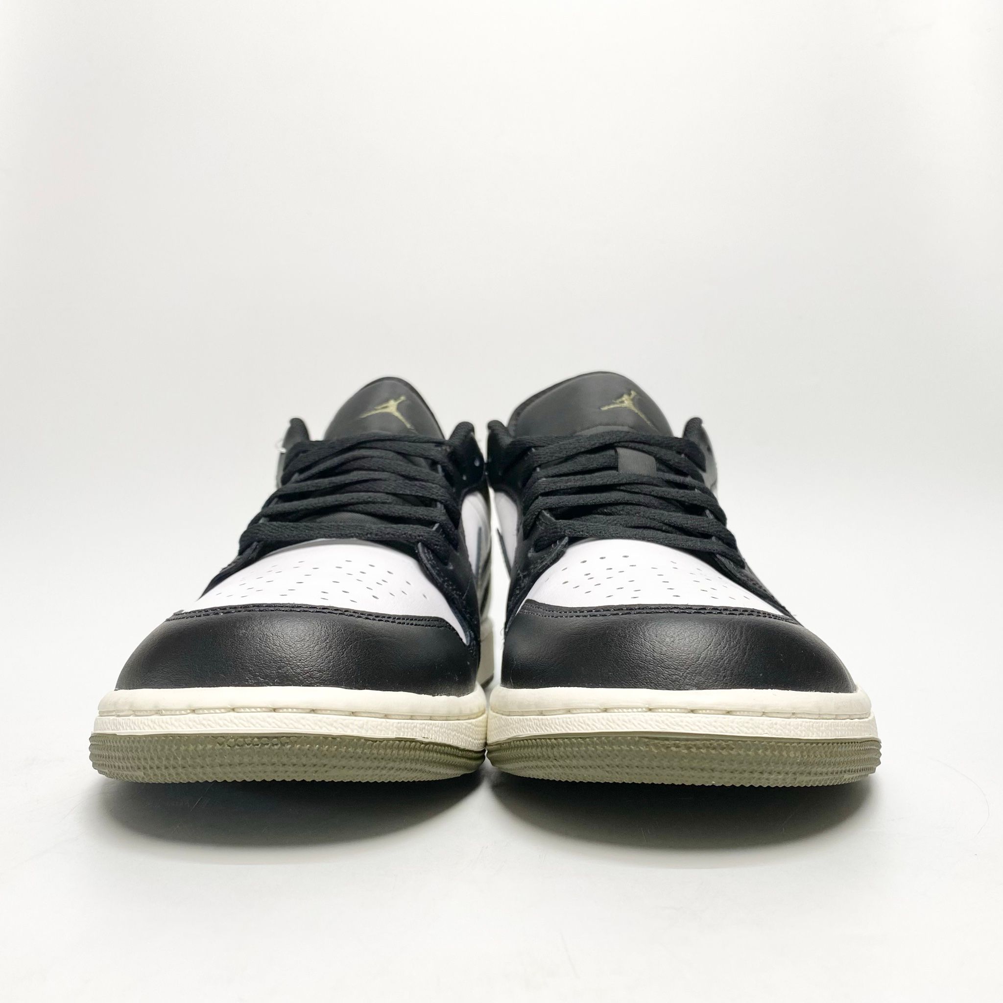  NIKE AIR JORDAN 1 LOW BLACK TOE MEDIUM OLIVE 553558-092 