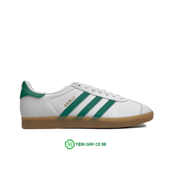  ADIDAS GAZELLE CLOUD WHITE & BOLD GREEN IH2216 