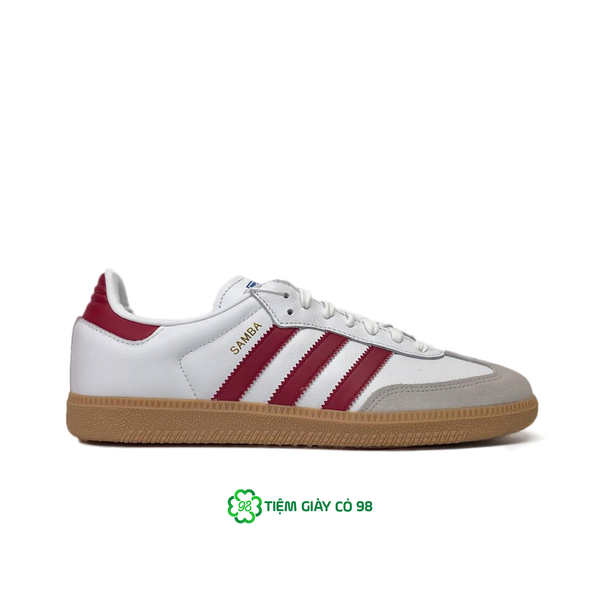  ADIDAS ORIGINALS SAMBA OG WHITE BURGUNDY GUM IF3813 