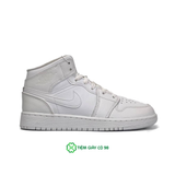  NIKE AIR JORDAN 1 MID TRIPLE WHITE 554725-136 