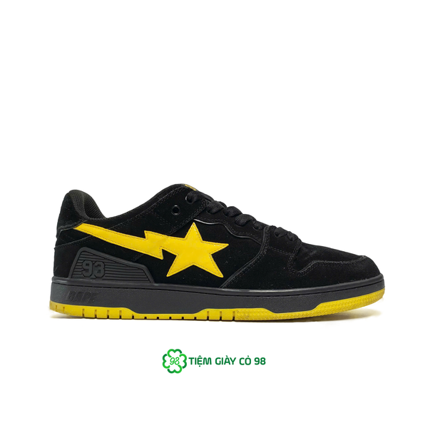  A BATHING APE SK8 STA BLACK ELECTRIC YELLOW - 001FWG701031X 