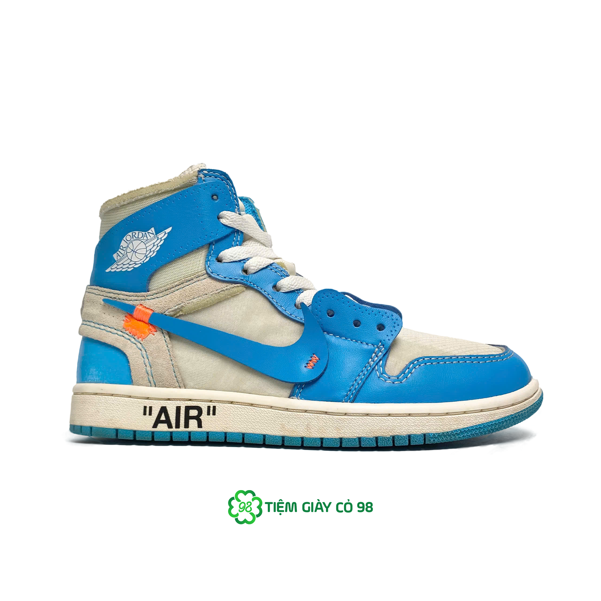  NIKE AIR JORDAN 1 X OFF-WHITE UNIVERSITY BLUE AQ0818-148 