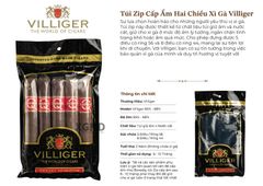 Túi Zip Cấp Ẩm Hai Chiều Cigar Travel Humidor Villiger - Phụ Kiện Bảo Quản Xì Gà