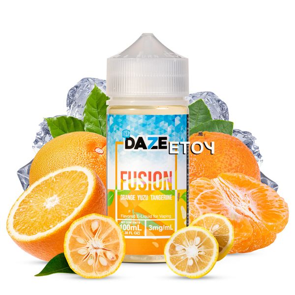 7 Daze Fusion Iced Orange Yuzu Tangerine 100ml - Tinh Dầu Vape Freebase Chính Hãng