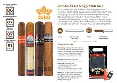 Combo Cigar Nhập Môn No 1 - Cigar Dành Cho Người Mới Kèm Túi Zip XGND