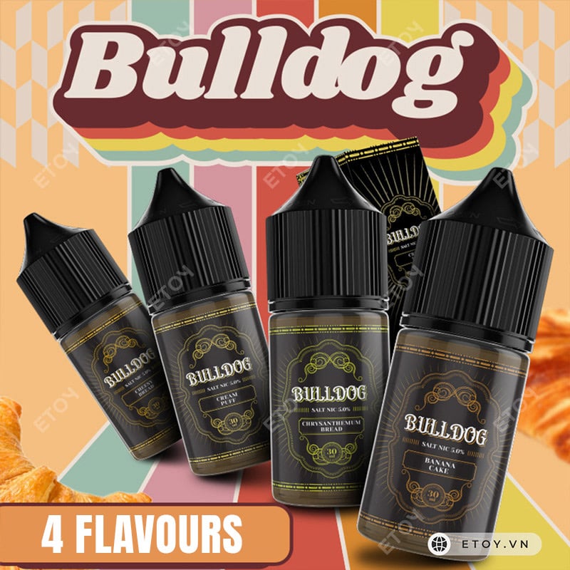 Bull Dog Salt Cream Puff 30ml - Tinh Dầu Vape Pod Chính Hãng