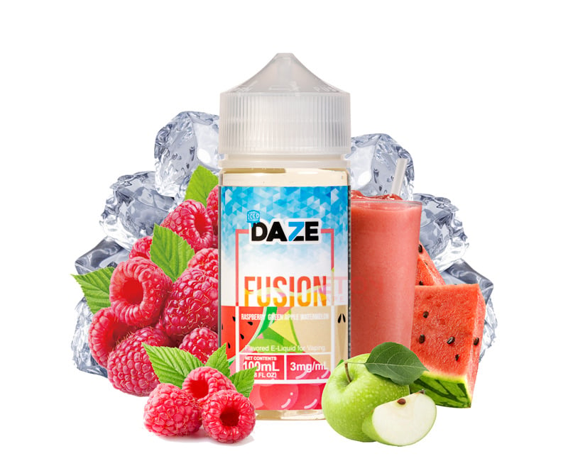 7 Daze Fusion Iced Raspberry Greenapple Watermelon 100ml - Tinh Dầu Chính Hãng