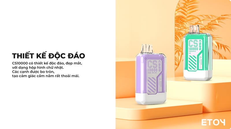 Vape Pod Dùng 1 Lần 10000 Hơi CS25 CS10000 với thiết kế đẹp mắt