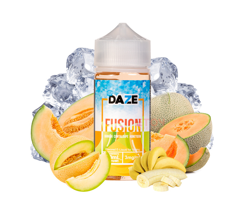 7 Daze Fusion Iced Banana Cantaloupe Honeydew 100ml - Tinh Dầu Chính Hãng