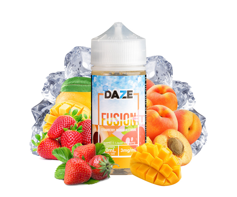 7 Daze Fusion Iced Strawberry Mango Nectarine 100ml - Tinh Dầu Chính Hãng