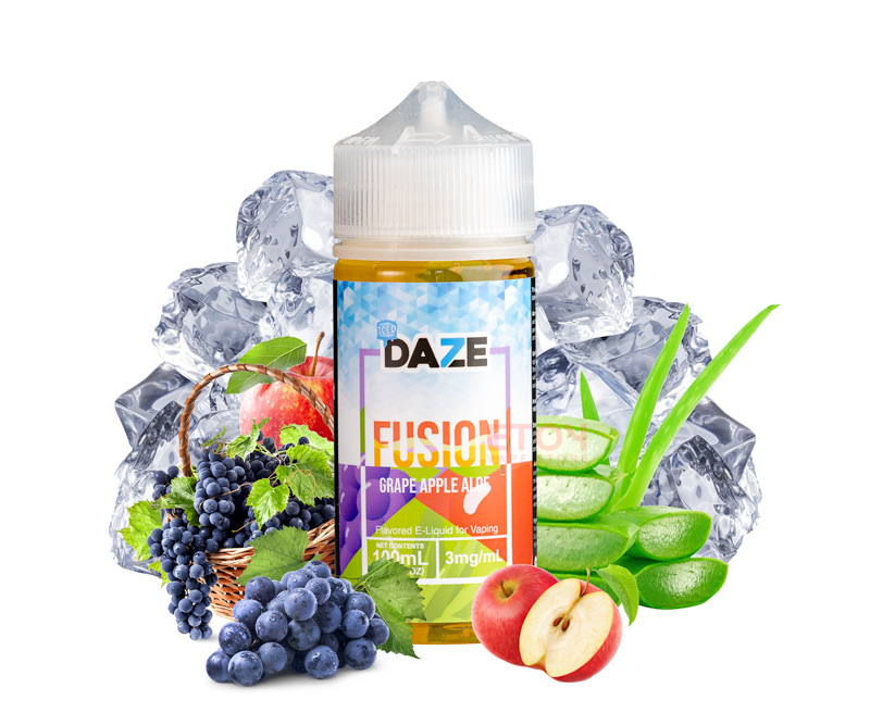 7 Daze Fusion Iced Grape Apple Aloe 100ml - Tinh Dầu Chính Hãng