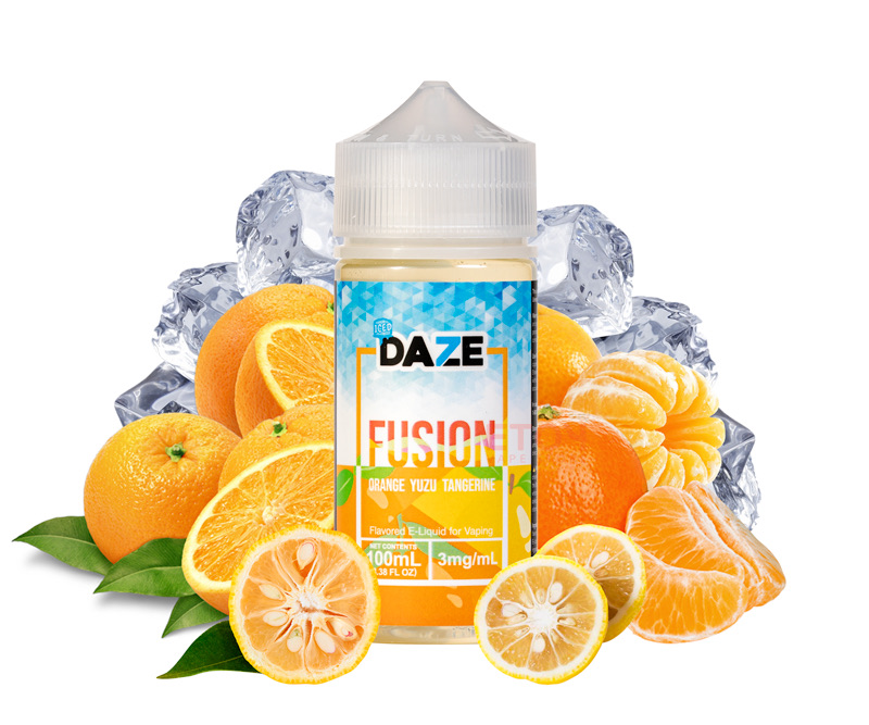 7 Daze Fusion Iced Orange Yuzu Tangerine 100ml - Tinh Dầu Chính Hãng