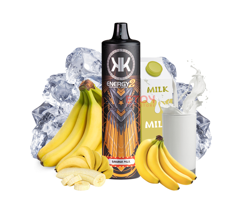 KK Energy 2 Banana Milk 8000 Hơi - Vape Pod Dùng 1 Lần Sạc Được