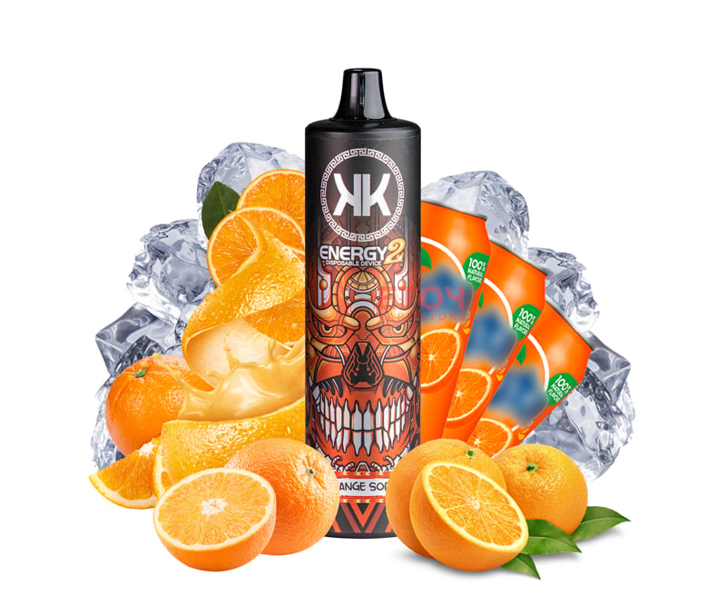 KK Energy 2 Orange Soda 8000 Hơi - Vape Pod Dùng 1 Lần Sạc Được