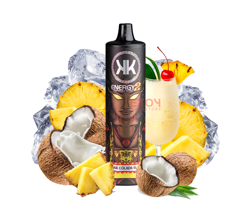 KK Energy 2 Pina Colada Rum 8000 Hơi - Vape Pod Dùng 1 Lần Sạc Được