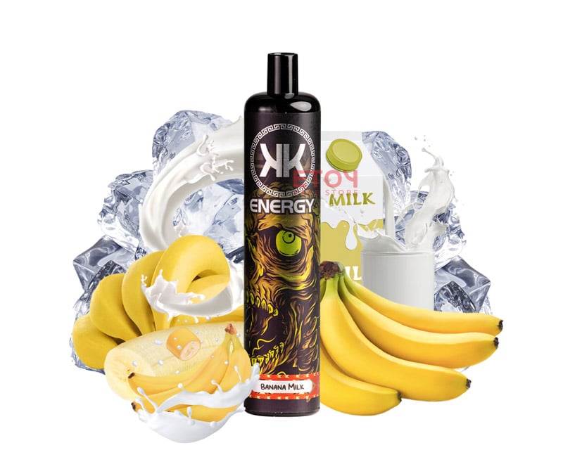 KK Energy Banana Milk 5000 Hơi - Vape Pod Dùng 1 Lần Sạc Được