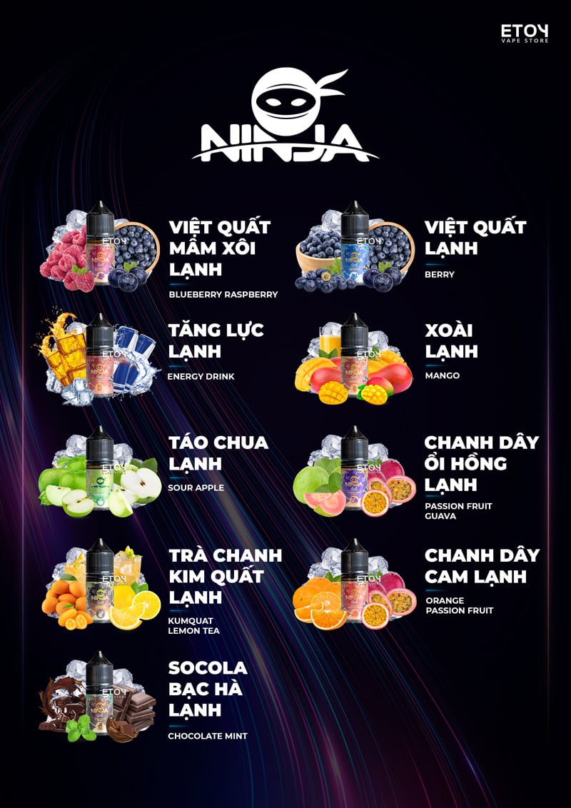 Ninja Salt Chocolate Mint 30ml - Tính Dầu Vape Pod Chính Hãng