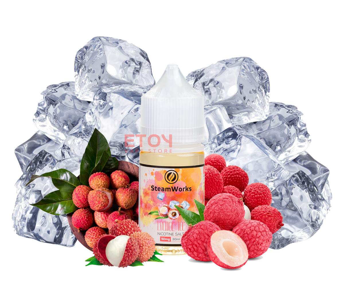 SteamWorks Lychee Ice Salt 30ml - Tinh Dầu Anh Chính Hãng