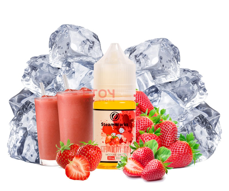 SteamWorks Strawberry Ice Salt 30ml - Tinh Dầu Anh Chính Hãng