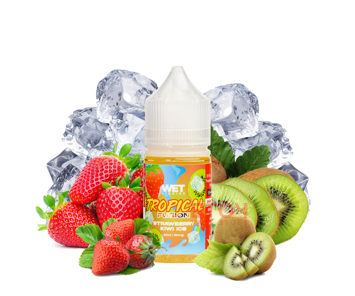 Wet Salt Tropical Fusion Strawberry Kiwi Ice 30ml - Tinh Dầu Vape Mỹ