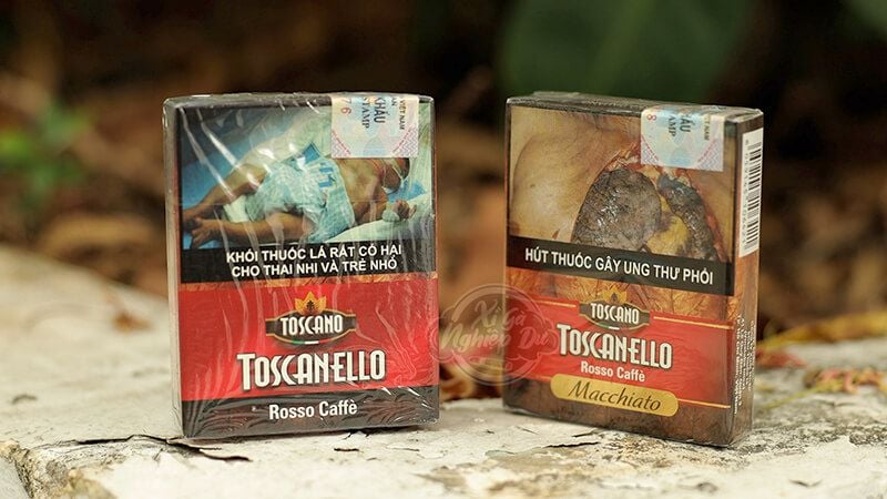 Cigar Toscano Toscanello Rosso Caffe Macchiato - Xì Gà Mini Ý Chính Hãng