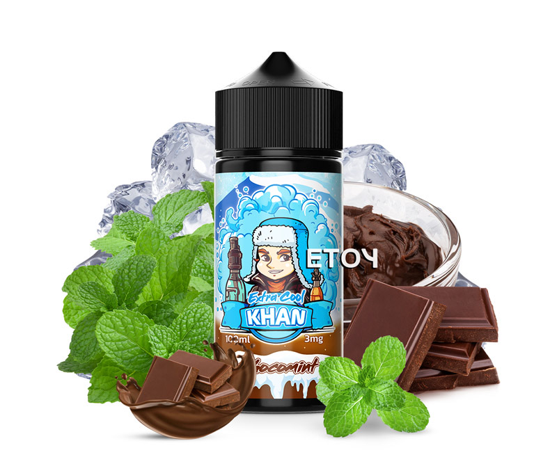 Khan Extra Cool Chocomint 100ml - Tinh Dầu Vape Pod Chính Hãng