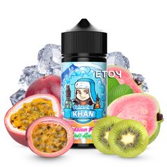 Khan Extra Cool Passion Fruit Kiwi Guava 100ml - Tinh Dầu Vape Pod Chính Hãng